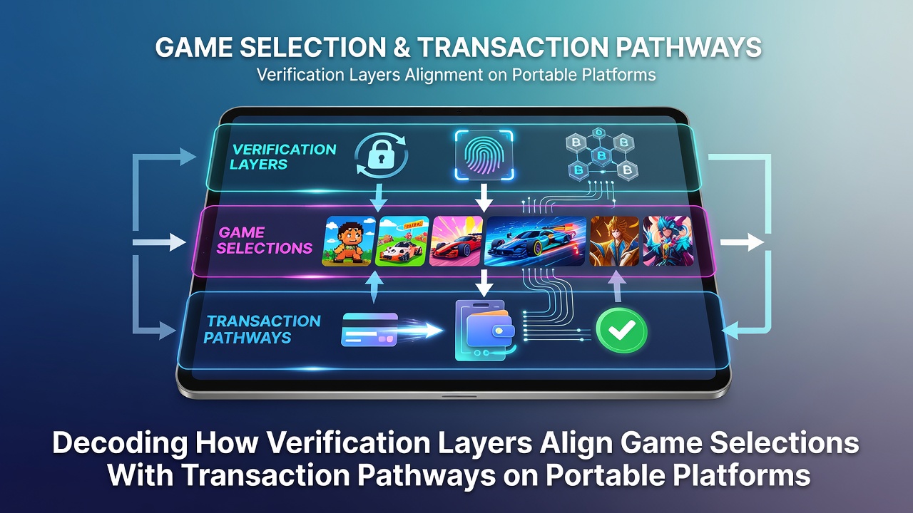Mobile device showing verification layers and transaction pathways in a gaming app interface