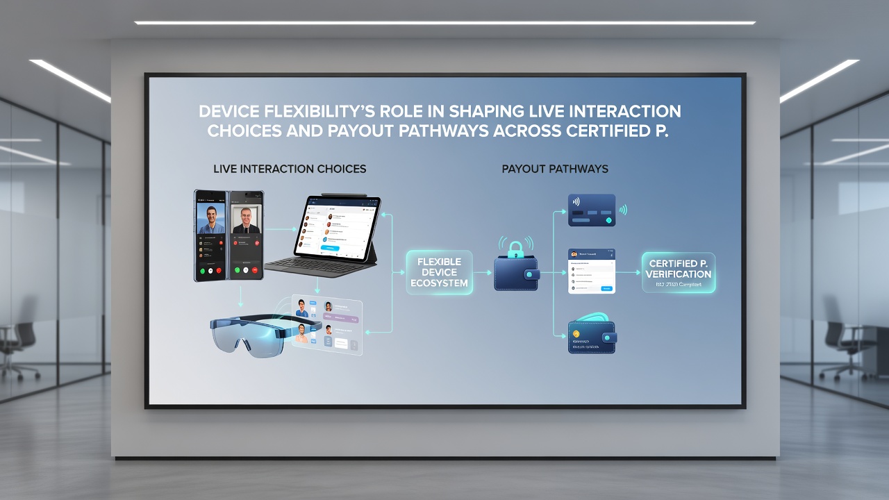Secure payout interface displayed across multiple certified devices